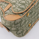 Christian Dior Trotter Canvas Double Saddle Bag Khaki Gold Tone Auth mr2931-16