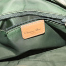Christian Dior Trotter Canvas Double Saddle Bag Khaki Gold Tone Auth mr2931-21