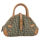 Christian Dior Trotter Canvas Double Saddle Bag Khaki Gold Tone Auth mr2931-13