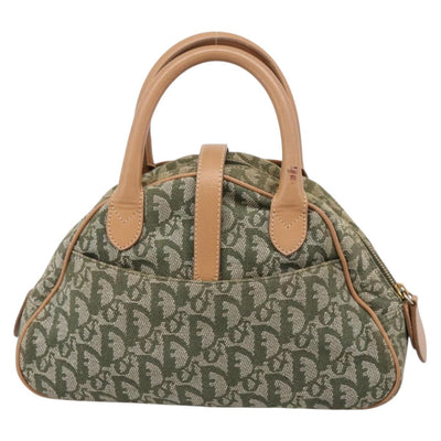 Christian Dior Trotter Canvas Double Saddle Bag Khaki Gold Tone Auth mr2931 - 0