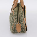 Christian Dior Trotter Canvas Double Saddle Bag Khaki Gold Tone Auth mr2931-3