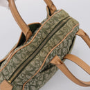 Christian Dior Trotter Canvas Double Saddle Bag Khaki Gold Tone Auth mr2931-6