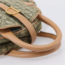 Christian Dior Trotter Canvas Double Saddle Bag Khaki Gold Tone Auth mr2931-7