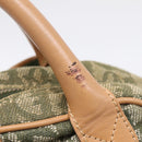 Christian Dior Trotter Canvas Double Saddle Bag Khaki Gold Tone Auth mr2931-8