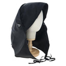 PRADA Balaclava Hat Nylon Black Silver Auth mr2932-1