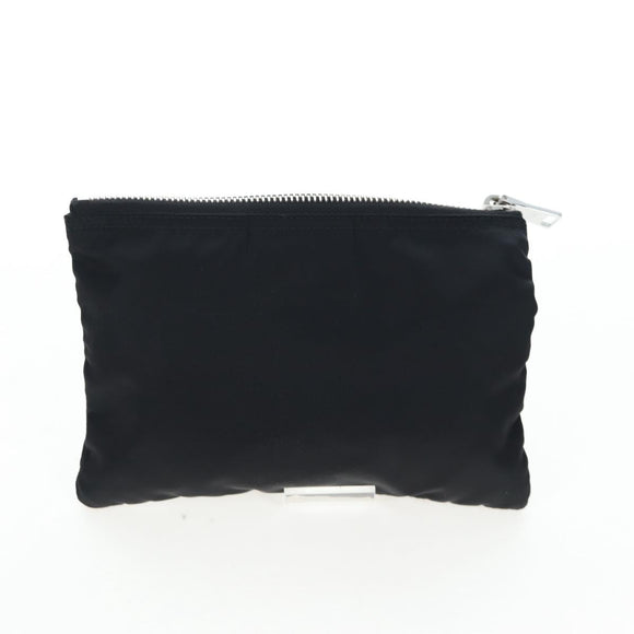 PRADA Balaclava Hat Nylon Black Silver Auth mr2932
