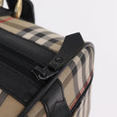 Burberrys Nova Check Hand Bag Canvas Beige Gold Tone Auth mr2933-10