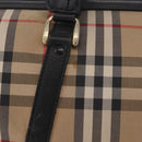 Burberrys Nova Check Hand Bag Canvas Beige Gold Tone Auth mr2933-3
