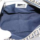 FENDI Zucchino Canvas Hand Bag Navy Silver 8BN004 Auth mr2935-11