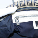 FENDI Zucchino Canvas Hand Bag Navy Silver 8BN004 Auth mr2935-24