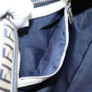 FENDI Zucchino Canvas Hand Bag Navy Silver 8BN004 Auth mr2935-25