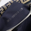 FENDI Zucchino Canvas Hand Bag Navy Silver 8BN004 Auth mr2935-12