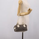 FENDI Zucchino Canvas Hand Bag Navy Silver 8BN004 Auth mr2935-26