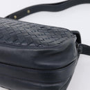 Bottega Veneta INTRECCIATO Shoulder Bag Leather Black Gold Tone Auth mr2936-16