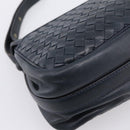 Bottega Veneta INTRECCIATO Shoulder Bag Leather Black Gold Tone Auth mr2936-17