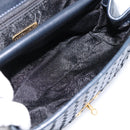 Bottega Veneta INTRECCIATO Shoulder Bag Leather Black Gold Tone Auth mr2936-24