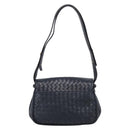 Bottega Veneta INTRECCIATO Shoulder Bag Leather Black Gold Tone Auth mr2936-2