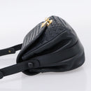 Bottega Veneta INTRECCIATO Shoulder Bag Leather Black Gold Tone Auth mr2936-3