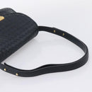 Bottega Veneta INTRECCIATO Shoulder Bag Leather Black Gold Tone Auth mr2936-7