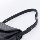 Bottega Veneta INTRECCIATO Shoulder Bag Leather Black Gold Tone Auth mr2936-14