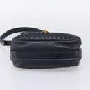 Bottega Veneta INTRECCIATO Shoulder Bag Leather Black Gold Tone Auth mr2936-5