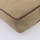 PRADA Shoulder Bag Canvas Brown Silver Auth mr2938-14
