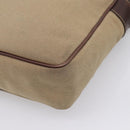 PRADA Shoulder Bag Canvas Brown Silver Auth mr2938-15