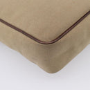 PRADA Shoulder Bag Canvas Brown Silver Auth mr2938-16