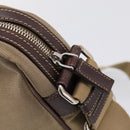 PRADA Shoulder Bag Canvas Brown Silver Auth mr2938-10