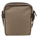 PRADA Shoulder Bag Canvas Brown Silver Auth mr2938-2