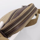 PRADA Shoulder Bag Canvas Brown Silver Auth mr2938-6