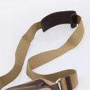 PRADA Shoulder Bag Canvas Brown Silver Auth mr2938-8