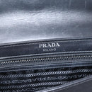 PRADA Chain Shoulder Bag Leather White Black Auth mr2939A-19