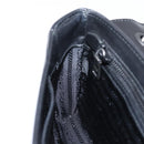 PRADA Chain Shoulder Bag Leather White Black Auth mr2939A-21