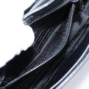 PRADA Chain Shoulder Bag Leather White Black Auth mr2939A-23