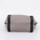 Chloe Hand Bag Leather Gray Gold Tone Auth mr2941-10