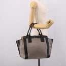 Chloe Hand Bag Leather Gray Gold Tone Auth mr2941-22