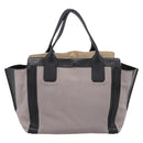 Chloe Hand Bag Leather Gray Gold Tone Auth mr2941-3