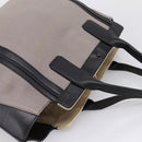 Chloe Hand Bag Leather Gray Gold Tone Auth mr2941-6