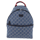 GUCCI Backpack Denim Blue Silver 782708 Auth mr2942V-13