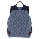 GUCCI Backpack Denim Blue Silver 782708 Auth mr2942V-2