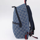 GUCCI Backpack Denim Blue Silver 782708 Auth mr2942V-3