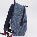 GUCCI Backpack Denim Blue Silver 782708 Auth mr2942V-4