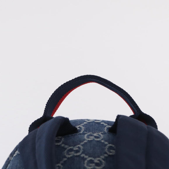 GUCCI Backpack Denim Blue Silver 782708 Auth mr2942V