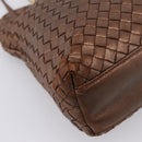 Bottega Veneta INTRECCIATO Shoulder Bag Leather Brown Gold Tone Auth mr2943A-15