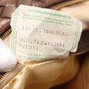 Bottega Veneta INTRECCIATO Shoulder Bag Leather Brown Gold Tone Auth mr2943A-12