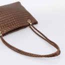 Bottega Veneta INTRECCIATO Shoulder Bag Leather Brown Gold Tone Auth mr2943A-7