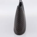 CELINE Macadam Canvas Hand Bag PVC Black Gold Tone Auth mr2944-5