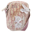 Christian Dior Trotter Shoulder Bag PVC Pink Silver Auth mr2945-1