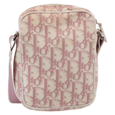 Christian Dior Trotter Shoulder Bag PVC Pink Silver Auth mr2945 - 0